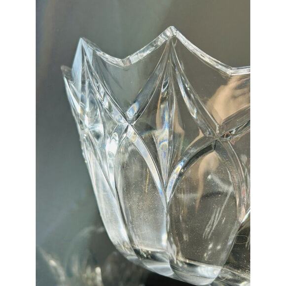 Vintage Bohemia Crystal Bowl Glass 12 Point Serving Dish Czech Republic 24% PbO - Picture 11 of 15